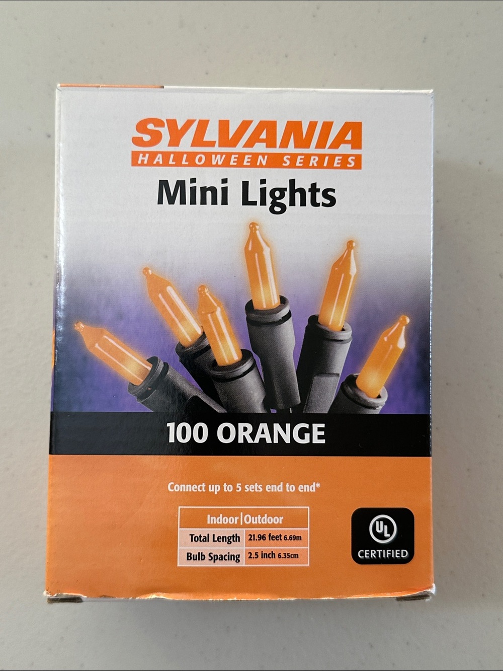 SYLVANIA Orange Halloween Mini Lights - 100 Count